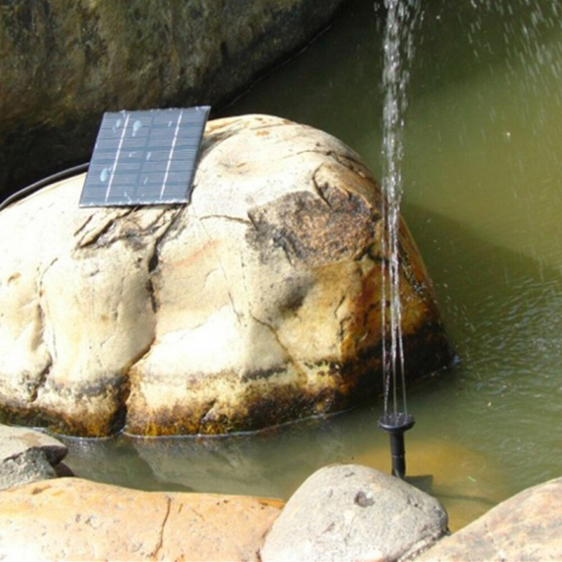 Saulės fontano siurblys su 6 purkštukų pagrindu Mini saulės vandens fontanas Paukščių vonia Plaukiojančio krioklio tvenkinio lauko sodo apdaila