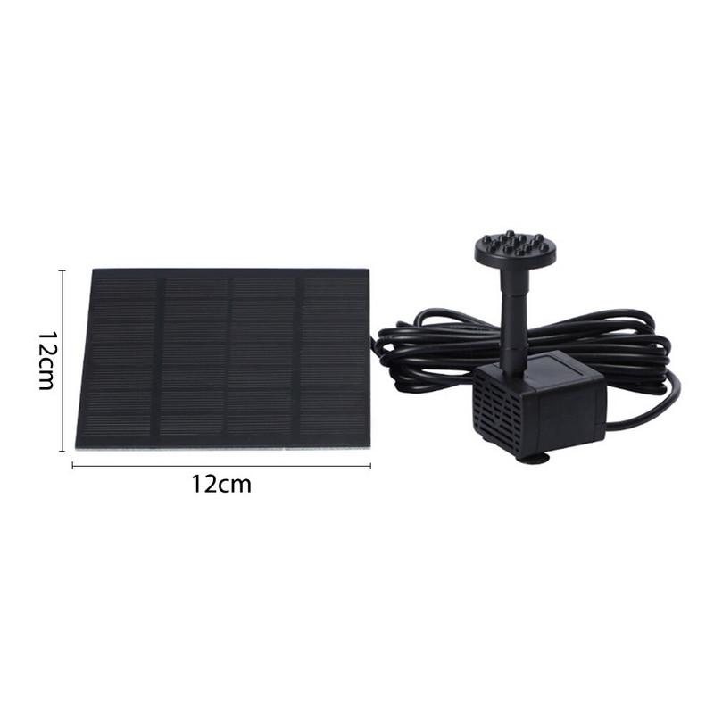 Saulės fontano siurblys su 6 purkštukų pagrindu Mini saulės vandens fontanas Paukščių vonia Plaukiojančio krioklio tvenkinio lauko sodo apdaila