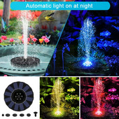 18/16/13cm vonkajšia plávajúca solárna záhradná fontána, bazén, jazierko, vodopád, fontána, solárny vodný panel, čerpadlo H5D4