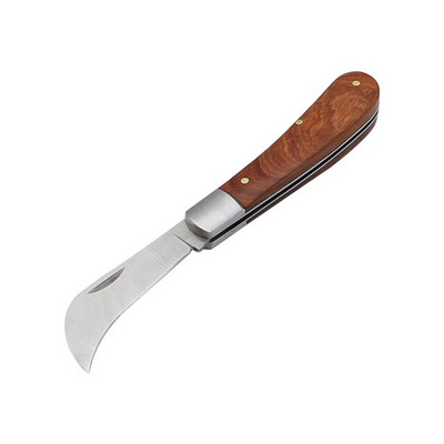 Професионален нож за присаждане Инструмент за градинарство за подрязване Сгъваем нож за присаждане Дървена дръжка от неръждаема стомана Нож за присаждане Инструменти