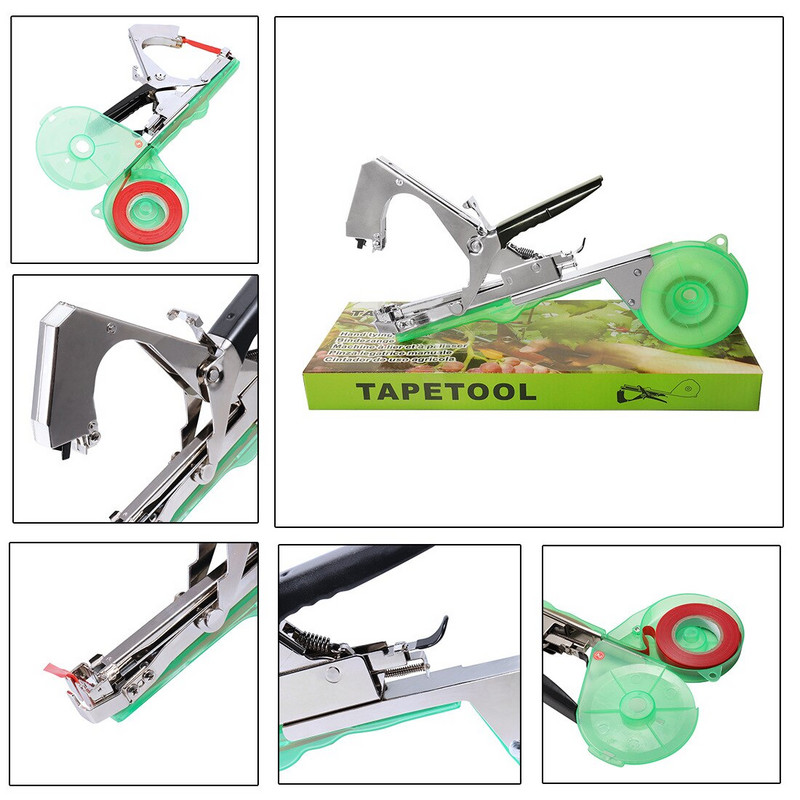Plant Garden Tapetools Rašiklis Nagų segiklis Gėlių daržovių rišimo šakų mašina Vynuogių vynmedžių segiklio rišimo įtaisas Rišimo mašina
