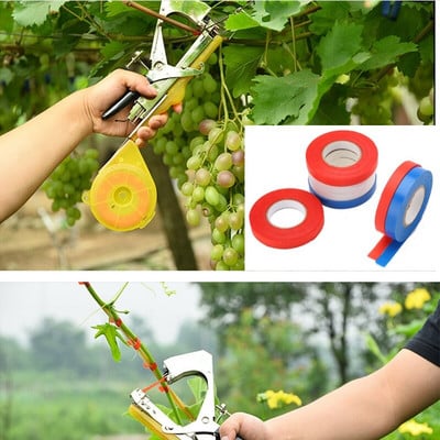 Lente Strecth Tape Tapetool Tapener Bind Strap Branch Instruments Augs Dārzs Vīnogas Tomāts Gurķis Pipari saistīšana PVC Kaklasaites līmlente