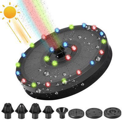 7V 3,5W saulės vandens fontano siurblys Puikus LED palapinės baseinai plaukiojantis ličio baterijos fontanas sodo vejos apdaila