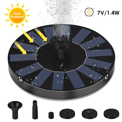 7V 3,5W saulės vandens fontano siurblys Puikus LED palapinės baseinai plaukiojantis ličio baterijos fontanas sodo vejos apdaila