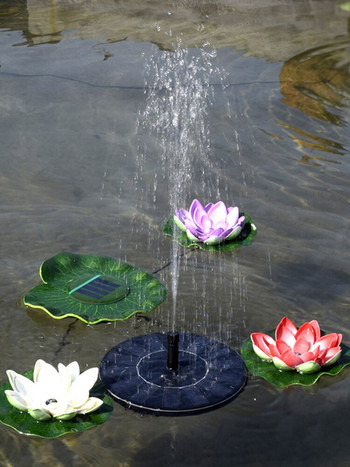 Плаващ слънчев фонтан Водна помпа със слънчева енергия Басейн Водопад Фонтан Вана за птици За градински езера Басейни Аквариум Декор