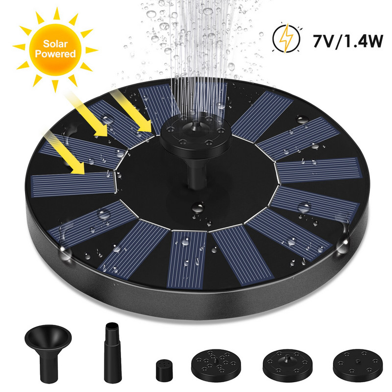 Plaukiojantis saulės vandens fontanas Saulės energija varomas vandens siurblys baseinas krioklys fontanas paukščių vonia sodo tvenkiniams baseinams akvariumo dekoras