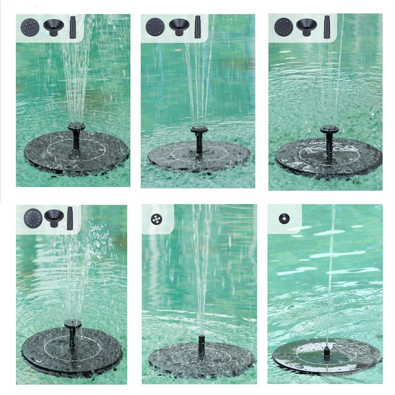 Mini saulės vandens fontanas Baseinas Tvenkinys Krioklys Fontanas Sodo apdaila Lauko paukščių vonia Saulės energija varomas fontanas Plaukiojantis vanduo