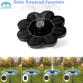 AISITIN Solárne fontánové čerpadlo pre vtáčí kúpeľ, vylepšené voľne stojace solárne panelové vodné čerpadlo pre záhradný jazierko a bazén