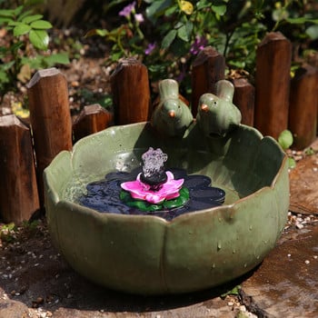 AISITIN Solar Powered Fountain Pump for Bird Bath,Αναβαθμισμένη δωρεάν μόνιμη αντλία νερού ηλιακού πάνελ για Garden Backyard Pond Pool