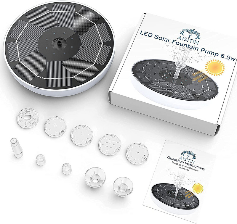 Solárne fontánové čerpadlo DIY rozprašovač fontána okrúhle plávajúce fontánové čerpadlo farebné LED svetlo záhradné vtáčie kúpeľ fontána svetlo