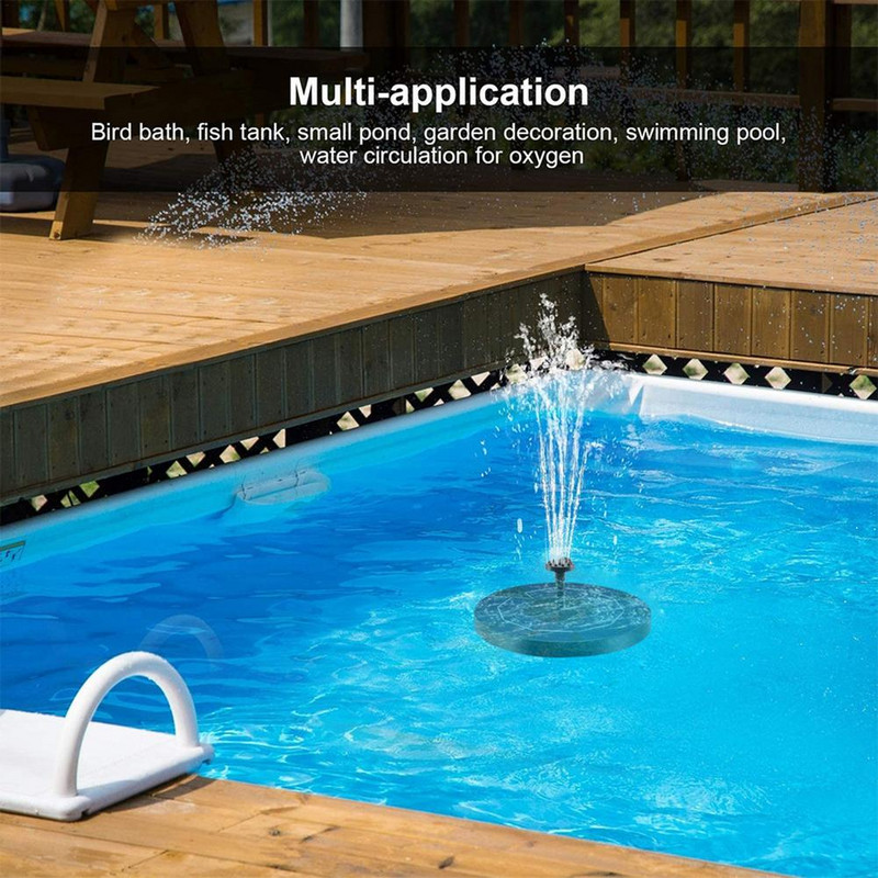 Lauko saulės fontano siurblys sodo fontanui Plaukiojantis saulės vandens fontanas Vidinis saulės kolektorių maitinamas fontano vandens siurblys