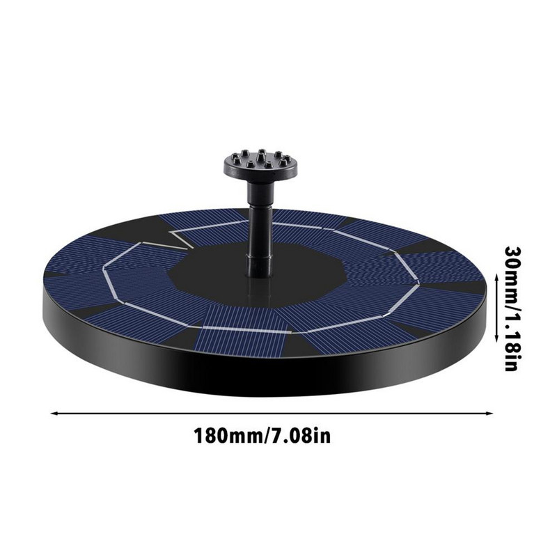 Lauko saulės fontano siurblys sodo fontanui Plaukiojantis saulės vandens fontanas Vidinis saulės kolektorių maitinamas fontano vandens siurblys
