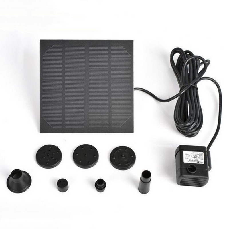 Saulės energija varomas paukščių vonios sodo tvenkinio fontanas Panardinamasis bešepetis vandens siurblys žuvų bako priedai