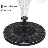 Saulės energijos fontanas vandens siurblys sodo tvenkinio baseino žuvų rezervuarui kraštovaizdžio sodo saulės energijos dekoratyvinis fontanas 9V 2,4W