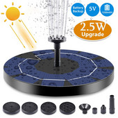 2,5 W saulės fontanas Apvalus krioklys fontanas paukščių vonia Fontaine baseinas saulės energija varomas plūduriuojantis vandens siurblys Sodo dekoravimas lauke