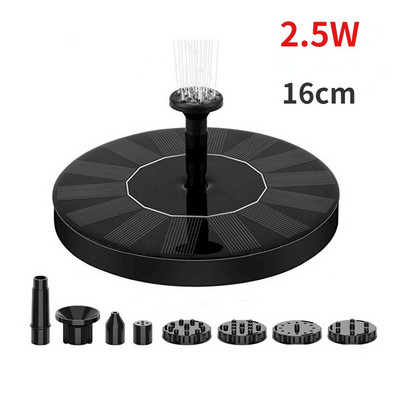 2,5 W saulės fontanas Apvalus krioklys fontanas paukščių vonia Fontaine baseinas saulės energija varomas plūduriuojantis vandens siurblys Sodo dekoravimas lauke