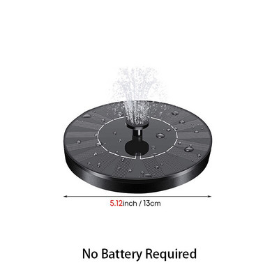 Solárne/batériové vodné čerpadlo s fontánou na dekoráciu záhrady, vonkajší bazén, slnečné jazierko, vodopád pre vtáčí kúpeľ, akvárium s rybami