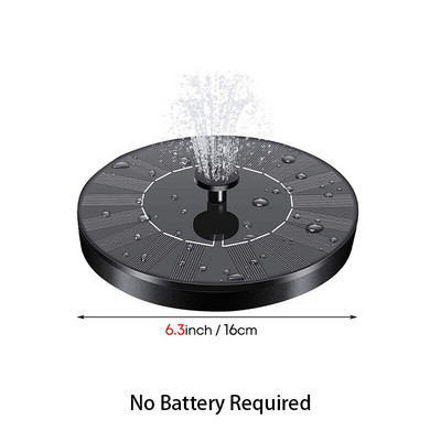 Solárne/batériové vodné čerpadlo s fontánou na dekoráciu záhrady, vonkajší bazén, slnečné jazierko, vodopád pre vtáčí kúpeľ, akvárium s rybami