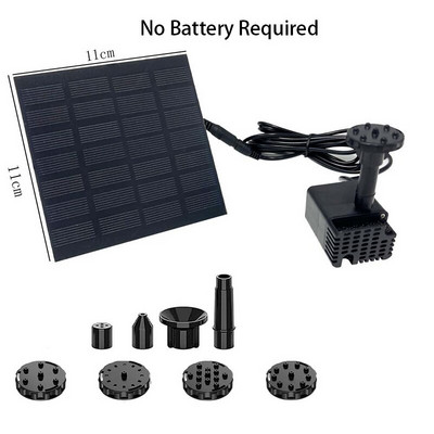 Solárne/batériové vodné čerpadlo s fontánou na dekoráciu záhrady, vonkajší bazén, slnečné jazierko, vodopád pre vtáčí kúpeľ, akvárium s rybami