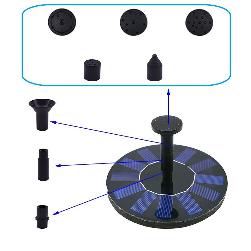 Saulės energija varomas fontanas vandens siurbimo puodeliai namams kiemas sodas baseinas tvenkinys paukščiai vonios vandens siurblys saulės fontano dekoras