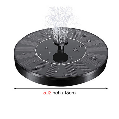 13/16CM solárna vodná fontána plávajúca vodopádová fontána s čerpadlom bazén záhradná dekorácia vtáčia kúpeľ solárna fontána 120L/H
