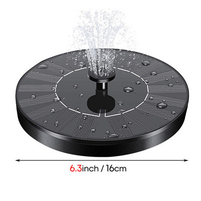 13/16CM solárna vodná fontána plávajúca vodopádová fontána s čerpadlom bazén záhradná dekorácia vtáčia kúpeľ solárna fontána 120L/H