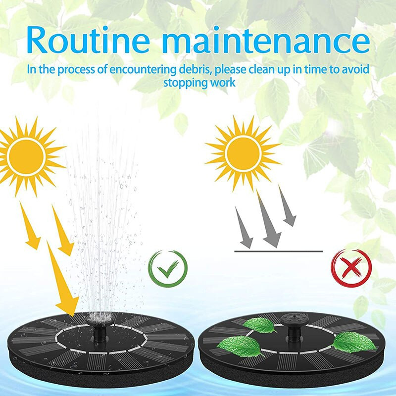 13/16CM solárna vodná fontána plávajúca vodopádová fontána s čerpadlom bazén záhradná dekorácia vtáčia kúpeľ solárna fontána 120L/H