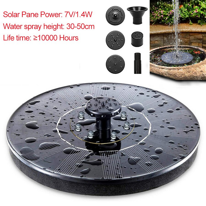13/16CM solárna vodná fontána plávajúca vodopádová fontána s čerpadlom bazén záhradná dekorácia vtáčia kúpeľ solárna fontána 120L/H