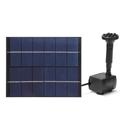 2W 6V solárna fontána, záhradná vodopádová fontána, bazén, jazierko, vtáčia kúpeľ, solárny panel, fontána, vodné čerpadlo, záhradná dekorácia