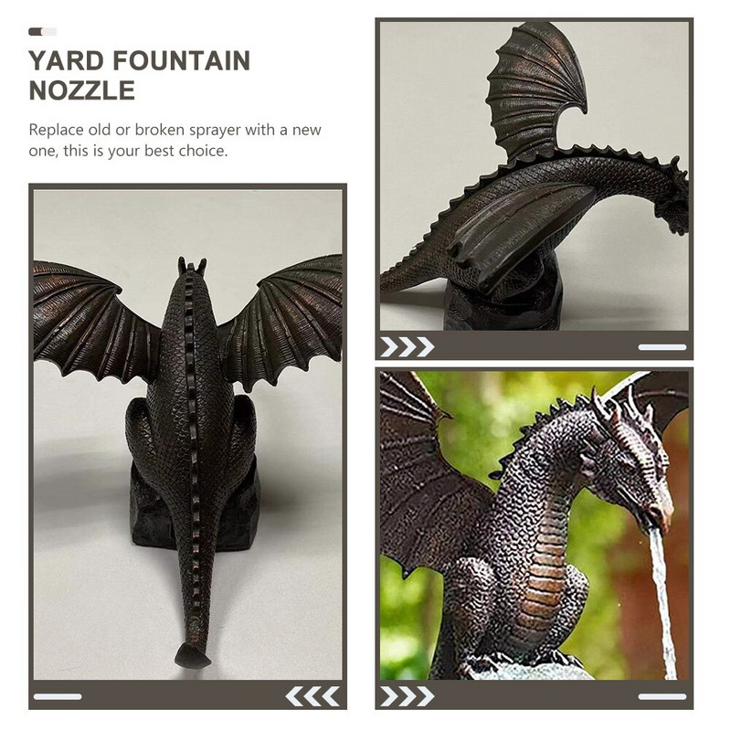 Výmena hlavice postrekovača fontány s modelovaním draka