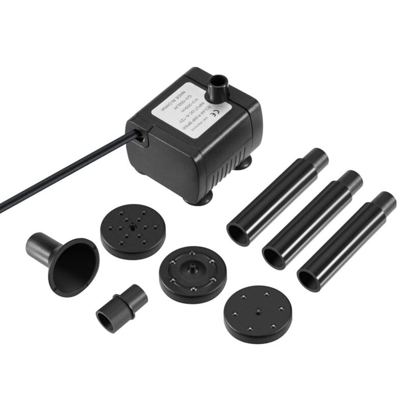 5W solárne fontánové čerpadlo, vstavaná solárna vodná pumpa so 6 tryskami pre vtáčí kúpeľ a akvárium