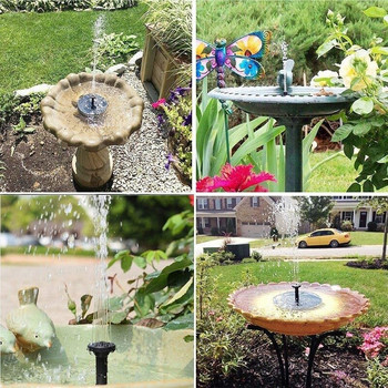 Творческа експлозия мини соларен фонтан открит плаващ басейн езерце фонтан градинска декорация баня за птици водна помпа фонтан