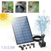 Saulės vandens siurblio komplekto skydelis maitinamas vandens fontanas baseino tvenkinio sodo vandens purkštuvas su vandens siurbliu sodo dekoro fontanas