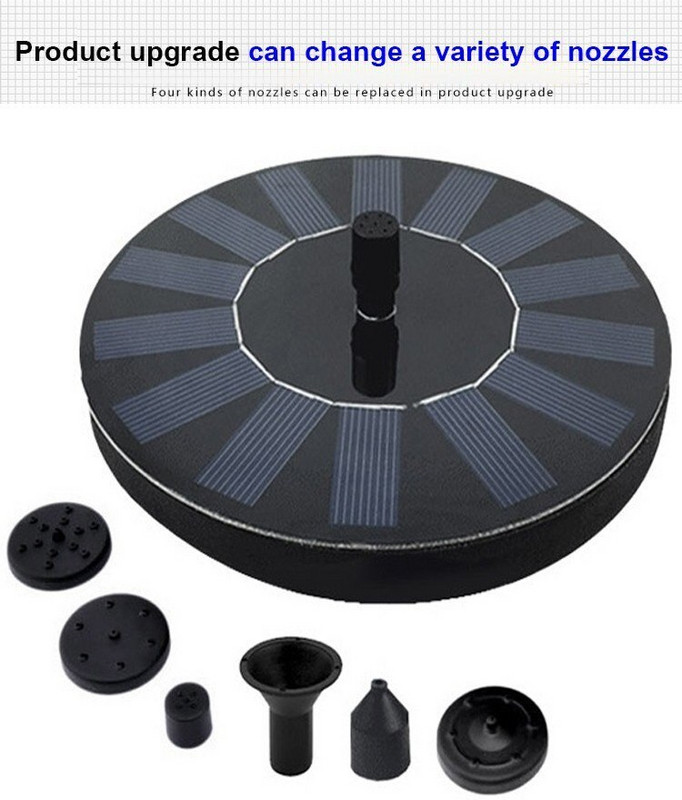 18CM LED plávajúca solárna fontána, bazén, vodopád, LED svetlo, fontána, záhradná terasa, dekorácia, vonkajšia vtáčia vanička, vodné čerpadlo