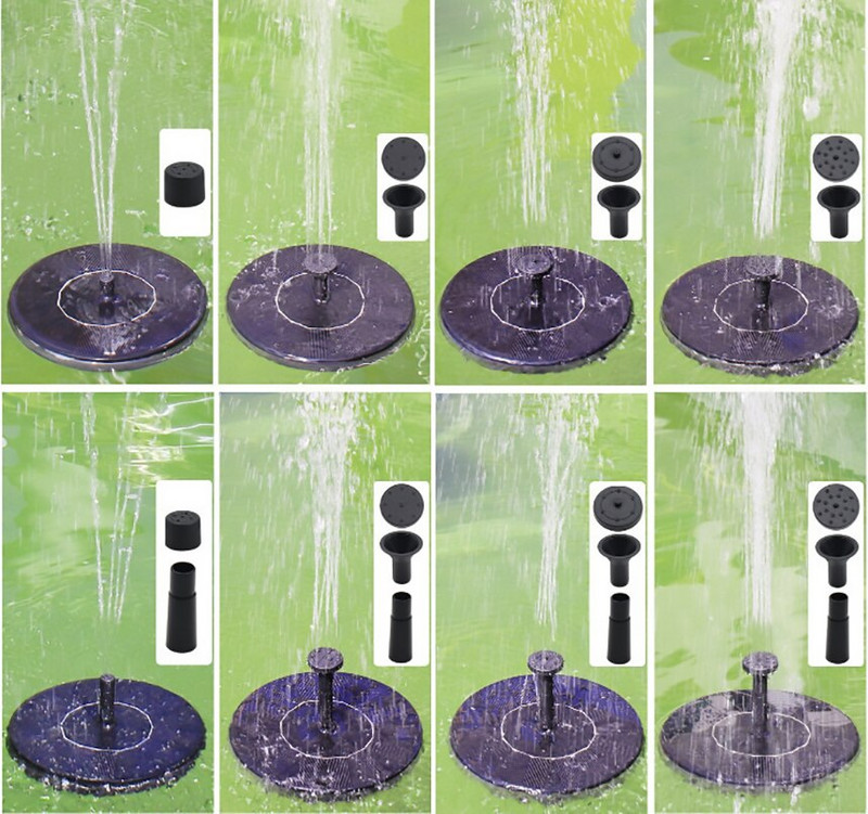 Saulės fontanas Sodas Kraštovaizdis Fontanas Vonios Fontanas Plaukiojantis Fontanas Tvenkinys Krioklys Saulės kolektorių maitinamas fontanas vandens siurblys