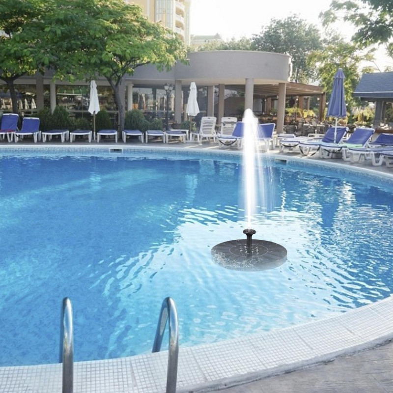 Päikeseenergia purskkaev 8 LED valgusega basseini tiigi ujuv purskkaev veepump Aia linnuvanni maastikukujundus 10 V