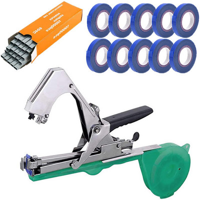 Páskovací stroj na rastliny, záhradný nástroj na páskovanie rastlín, zeleninový, hroznový, paradajkový páskovací stroj s modrou páskou