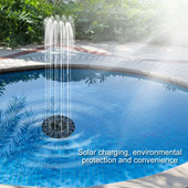 Kruhové solárne vodné čerpadlo s tryskami Solárne fontánové čerpadlo DIY Vonkajšia solárna fontána pre vtáky Kúpeľňové jazierko Bazén Akvárium