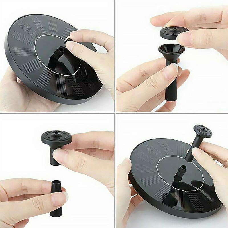 Plávajúca solárna fontána, záhradná vodná fontána, dekorácia s jazierkom, solárny panel, fontána, vodné čerpadlo, záhradná terasa, dekorácia trávnika