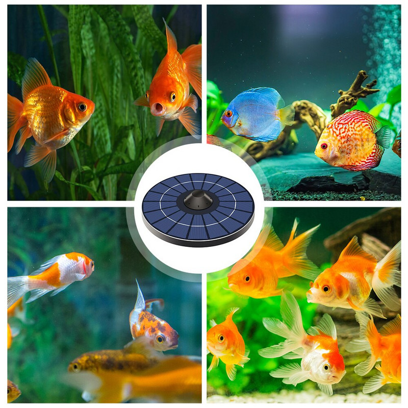 Pompă de aer solară plutitoare Cascada de grădină Fântână Piscina Iaz Baie de păsări Panou solar Fântână alimentată Pompă de aerisire solară