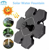 AISITIN saulės fontanas daugiakampis baseinas sodas, tekantis vandens fontanas, plaukiojantis lauko paukščių vonia, kiemo kūrybingas dekoravimas