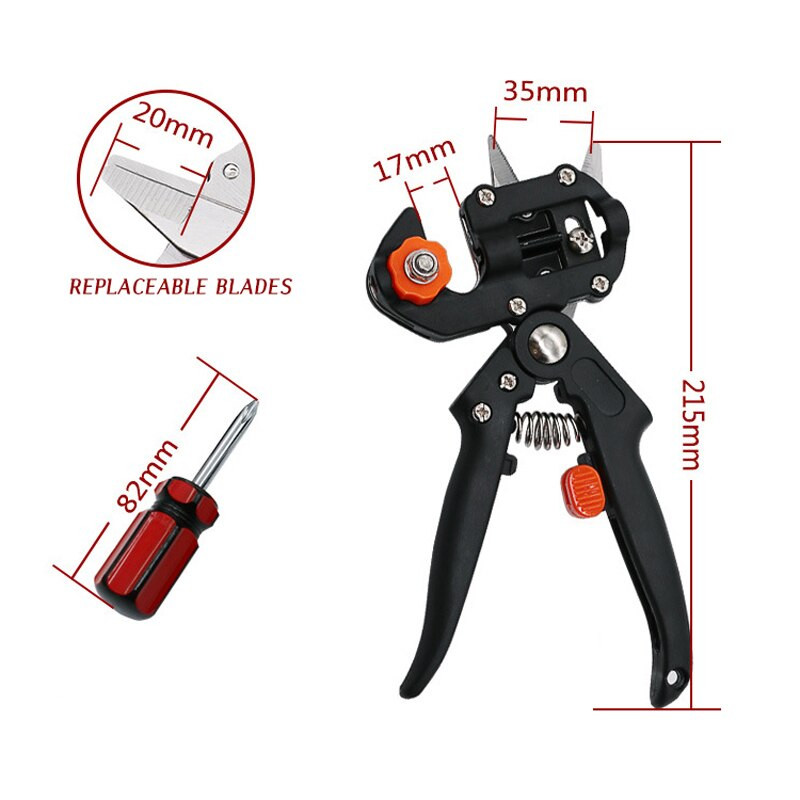 Daigų skiepijimo replės Sodo sodo medžių žirklės skiepijimo plėvelių rinkiniai Dviejų ašmenų vaismedžių genėjimo smulkintuvas Sodo įrankiai