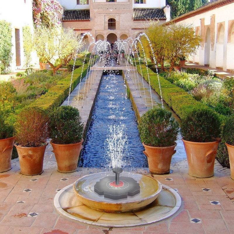 AISITIN 7V Solárna fontána s cirkuláciou vody, solárna vodná fontána, záhradná terasa, jazierko, bazén, ozdoba vtáčej vane do záhrady