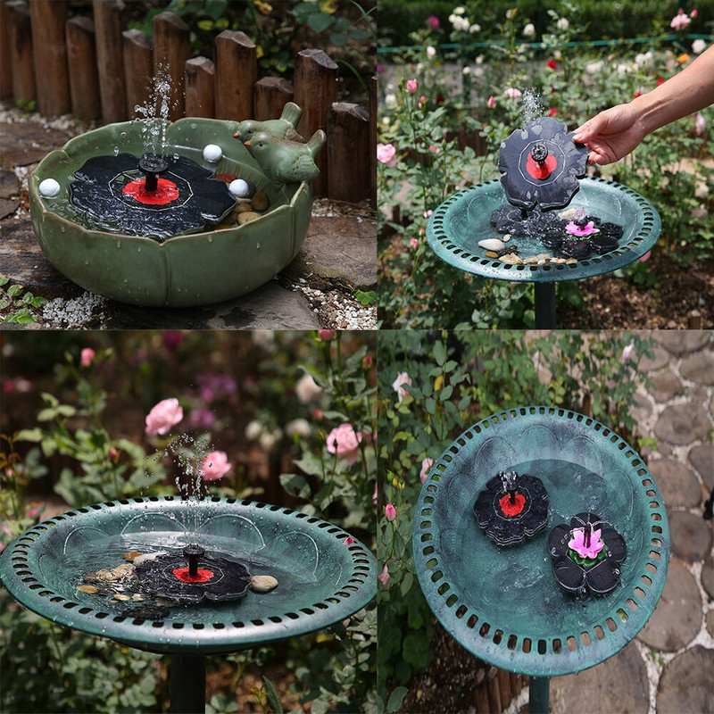 AISITIN 7V Solárna fontána s cirkuláciou vody, solárna vodná fontána, záhradná terasa, jazierko, bazén, ozdoba vtáčej vane do záhrady