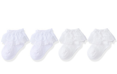 Nėriniuotos kojinės mergaitėms, komplekte 2, 3 arba 4 vnt