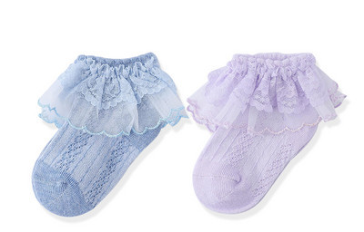 Nėriniuotos kojinės mergaitėms, komplekte 2, 3 arba 4 vnt