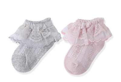 Nėriniuotos kojinės mergaitėms, komplekte 2, 3 arba 4 vnt
