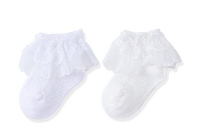 Nėriniuotos kojinės mergaitėms, komplekte 2, 3 arba 4 vnt