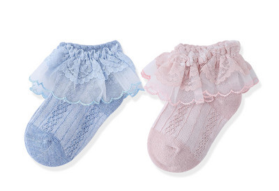 Nėriniuotos kojinės mergaitėms, komplekte 2, 3 arba 4 vnt