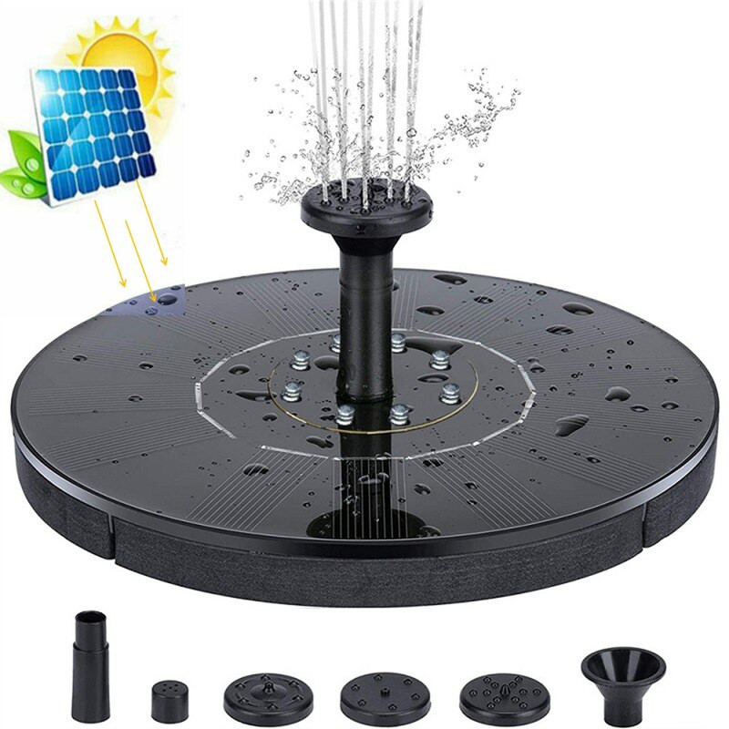 2,5 W saulės fontanas baseino tvenkinio krioklio vandens siurblys su 6 purkštukais saulės kolektoriais maitinamais fontanais paukščių vonioms, kiemo sodo dekoravimui